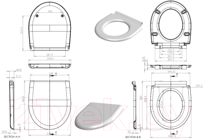 Сиденье для унитаза Cersanit Nature S-DS-NTR-DL-m