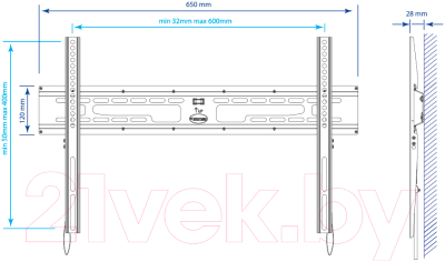 Кронштейн для телевизора Kromax Flat-1