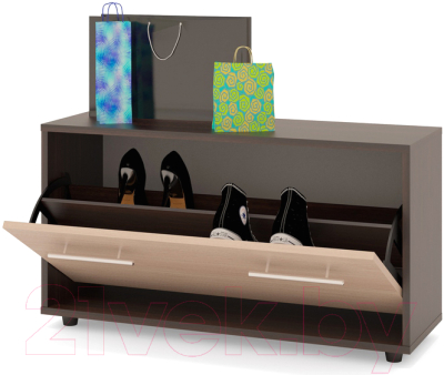 Тумба в прихожую Сокол-Мебель ТП-3 (венге/беленый дуб)