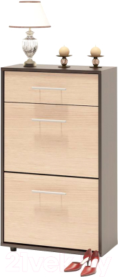 Тумба для обуви Сокол-Мебель ТП-2 (венге/беленый дуб) - фото