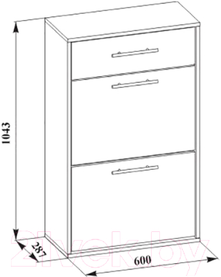 Тумба для обуви Сокол-Мебель ТП-2 (венге/беленый дуб)