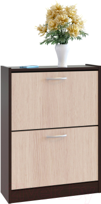 Тумба для обуви Сокол-Мебель ТО-22 (венге/беленый дуб) - фото