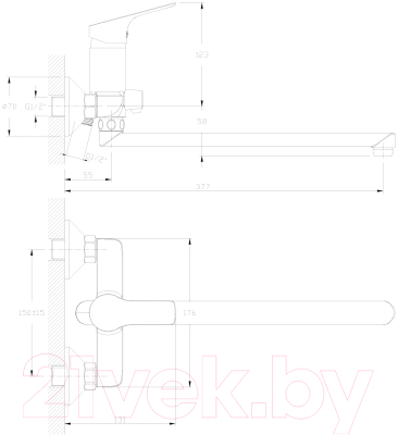 Смеситель Rossinka Silvermix RS29-33