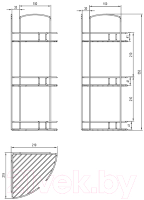 Полка для ванной Milardo 111WC30M44