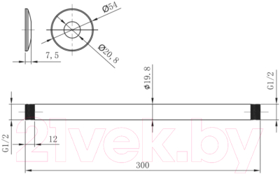 Душевой кронштейн LEMARK LM8032C