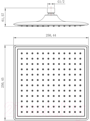 Лейка верхнего душа LEMARK LM8036C