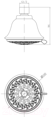 Лейка верхнего душа LEMARK LM8040С