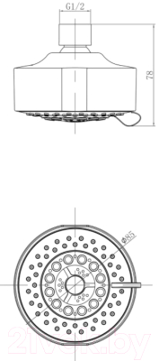 Лейка верхнего душа LEMARK LM8041С