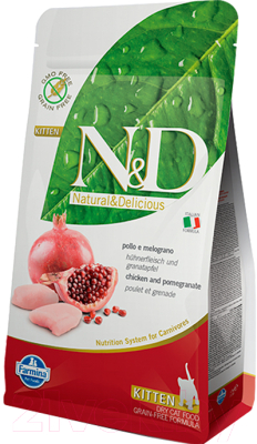 Сухой корм для кошек Farmina N&D Grain Free Chicken & Pomegranate Kitten - фото