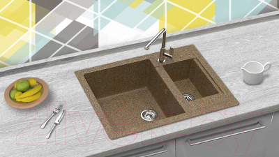 Мойка кухонная Berge BR-6150 (терракотовый)