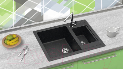 Мойка кухонная Berge BR-6150 (черный)