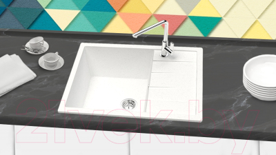 Мойка кухонная Berge BR-6502 (белый)