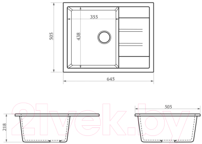 Мойка кухонная Berge BR-6502 (белый)