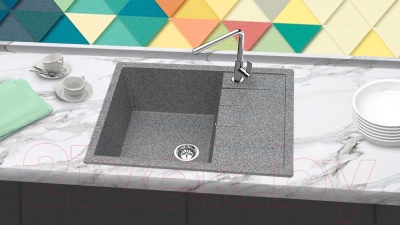 Мойка кухонная Berge BR-6502 (графитовый)