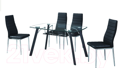 Стул Mio Tesoro Джия DC-060 (черный/хром)