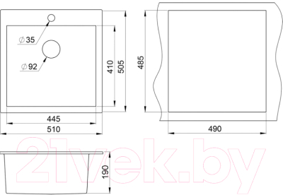 Мойка кухонная GRANULA GR-5102 (шварц)