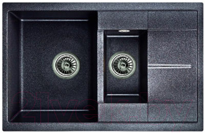 Мойка кухонная GRANULA GR-7802 (шварц) - фото