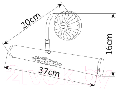 Подсветка для картин и зеркал Arte Lamp Picture Lights A5009AP-2AB