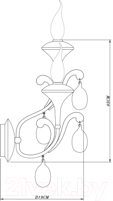 Бра Arte Lamp Montmartre A3239AP-2WH