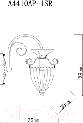 Бра Arte Lamp Schelenberg A4410AP-1SR