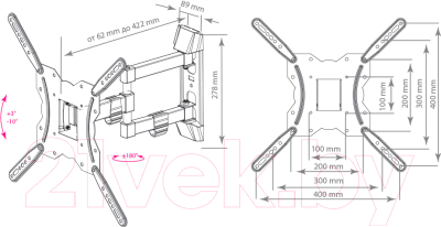 Кронштейн для телевизора Kromax Galactic-40