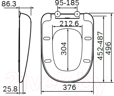 Сиденье для унитаза AM.PM Sensation C307851WH