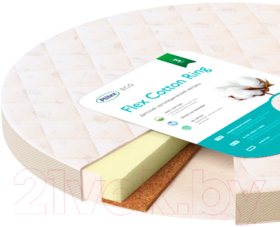 Матрас в кроватку Плитекс Flex Cotton Ring ФК-02/1 - фото