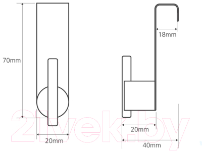 Крючок для ванной Bemeta 104106152