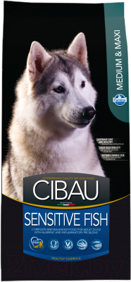 Сухой корм для собак Farmina Cibau Sensitive Fish Medium & Maxi  - фото