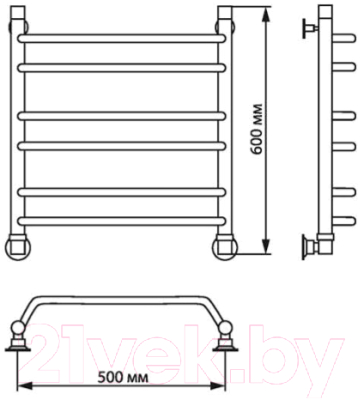 Полотенцесушитель водяной Luxon N 60x50