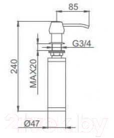 Дозатор встраиваемый в мойку Frap F405