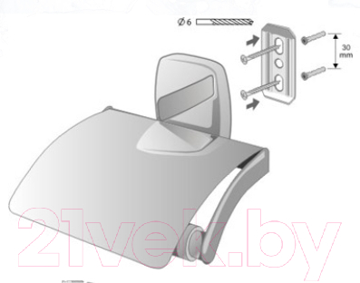 Держатель для туалетной бумаги Bisk 79705