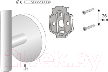 Держатель для туалетной бумаги Bisk 01436