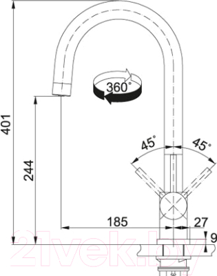 Смеситель Franke Eos Clear 120.0179.979