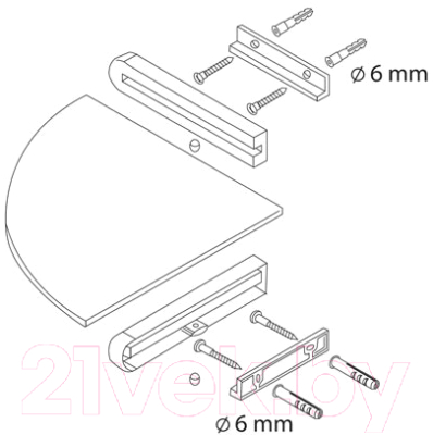 Полка для ванной Bisk 02984
