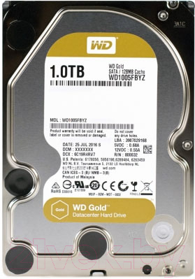 Жесткий диск Western Digital Gold 1TB - фото