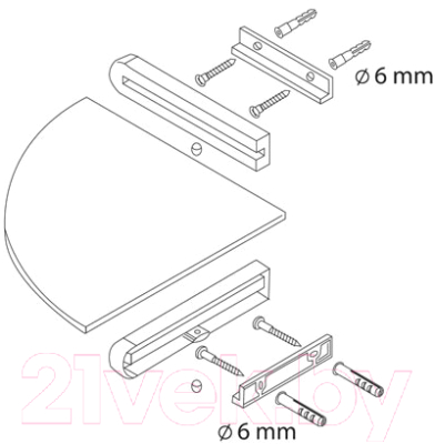 Полка для ванной Bisk 02956