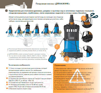 Дренажный насос Джилекс Дренажник 350/17 / 5150