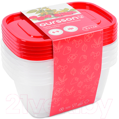 Набор контейнеров Oursson CP5583S/RD - фото