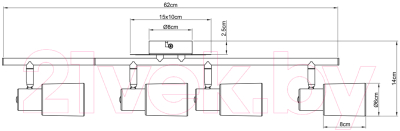 Спот Arte Lamp Cavalletta A4510PL-4SS