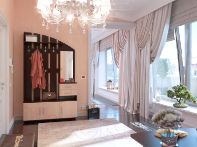 Секция в прихожую Сокол-Мебель ВШ-2.2 (венге/беленый дуб)