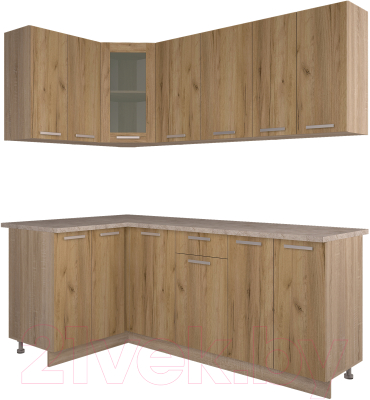 Готовая кухня Интерлиния Мила 12x20 - фото