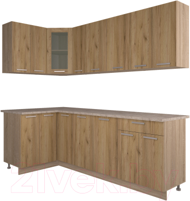 Готовая кухня Интерлиния Мила 12x23 - фото