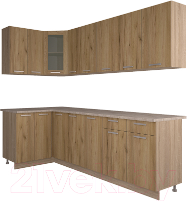 Готовая кухня Интерлиния Мила 12x25 - фото