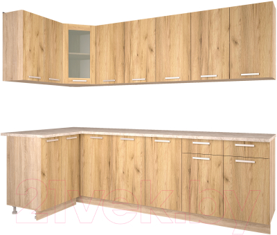 Готовая кухня Интерлиния Мила 12x26 - фото