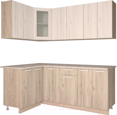 Готовая кухня Интерлиния Мила 12x20 - фото