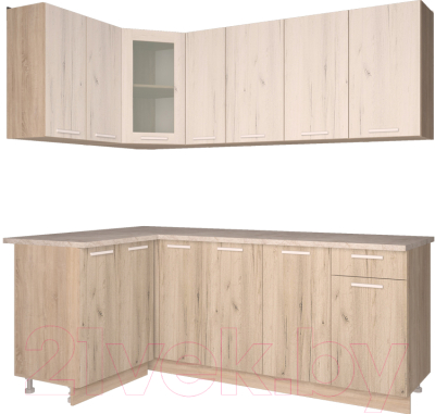 Готовая кухня Интерлиния Мила 12x21 - фото