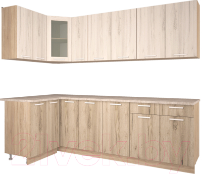 Готовая кухня Интерлиния Мила 12x25 - фото