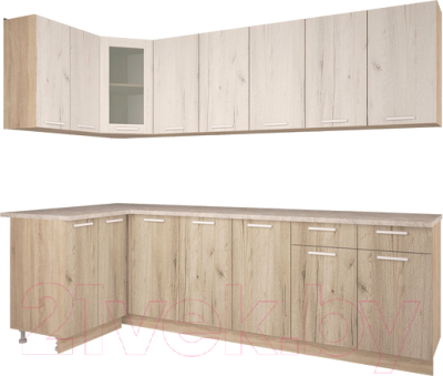 Готовая кухня Интерлиния Мила 12x26 - фото