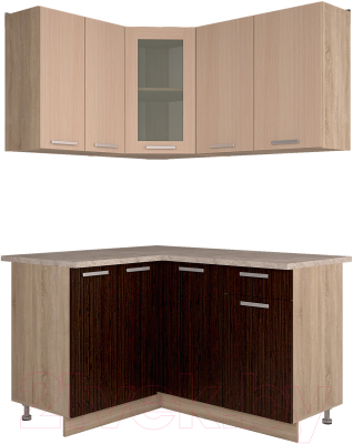 Готовая кухня Интерлиния Мила 12x14 - фото